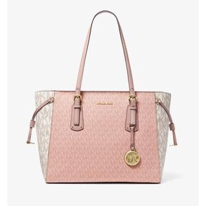 Michael Kors Voyager Medium Color-Block Logo Tote Bag